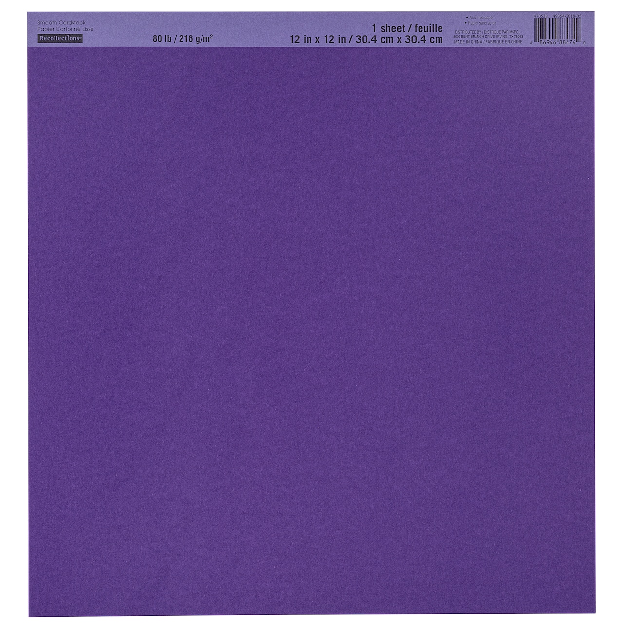 60 Pack: Smooth Solid Cardstock Paper by Recollections™, 12" x 12"